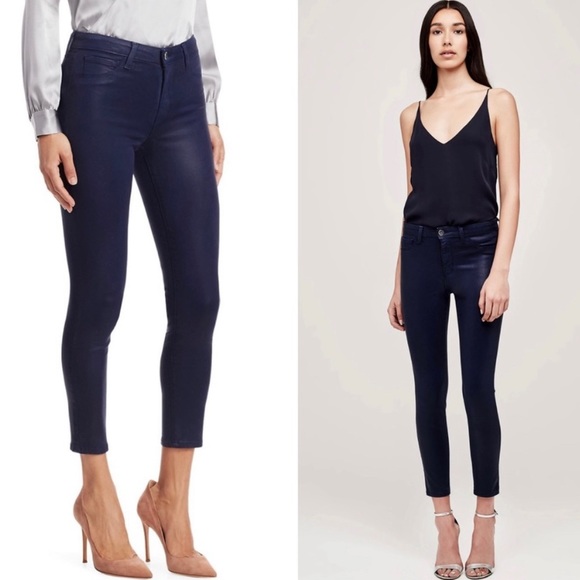 L’AGENCE Margot Coated Jean Navy Blue Size 29 - Picture 1 of 12